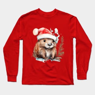 Christmas beaver Long Sleeve T-Shirt